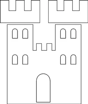 Simplified Castle Drawing PNG Image