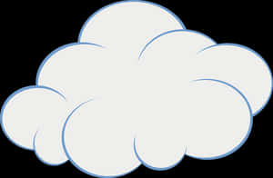 Simplified Cloud Illustration PNG image with transparent background