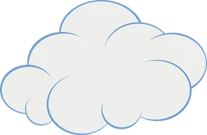 Simplified Cloud Illustration PNG Image