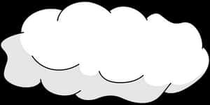 Simplified Cloud Vector Illustration PNG image with transparent background