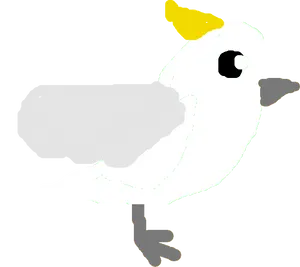 Simplified Cockatoo Illustration PNG Image