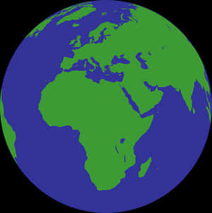 Simplified Color Globe Africa Europe Asia PNG image with transparent background