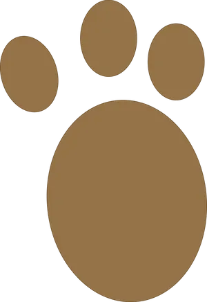 Simplified Dog Paw Graphic PNG Image