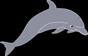 Simplified Dolphin Illustration PNG image with transparent background
