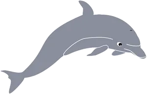 Simplified Dolphin Illustration PNG Image