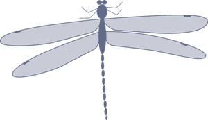 Simplified Dragonfly Silhouette PNG Image