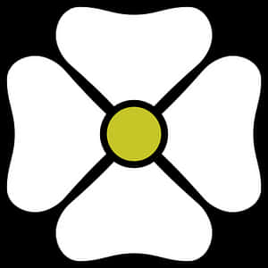 Simplified Flower Icon PNG image with transparent background