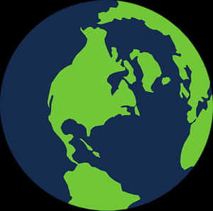 Simplified Globe North America Centric PNG image with transparent background