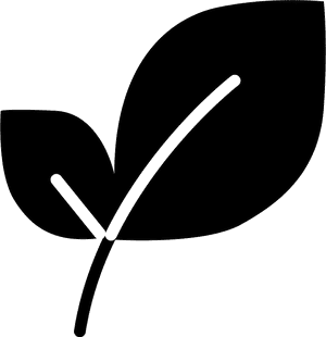 Simplified Leaf Graphic Icon PNG with transparent background