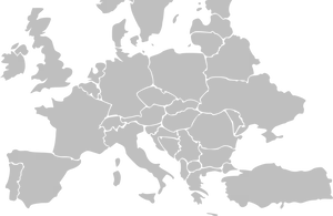 Simplified Mapof Europe PNG Image