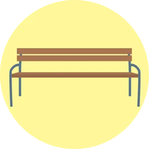 Simplified Park Bench Vector PNG Image