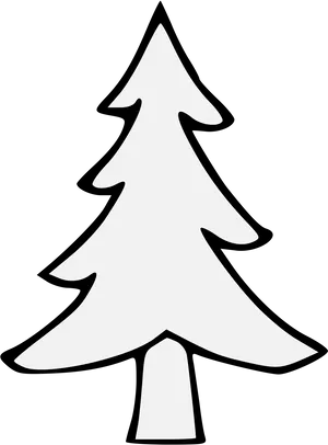 Simplified Pine Tree Graphic PNG Image