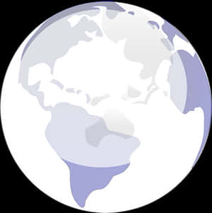 Simplified Stylized Globe Graphic PNG image with transparent background