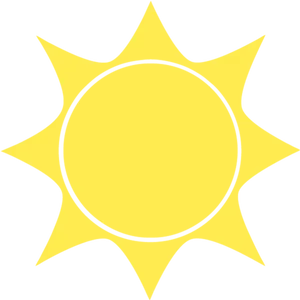 Simplified Sun Graphic Illustration PNG Image