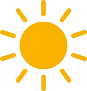 Simplified Sun Icon PNG Image