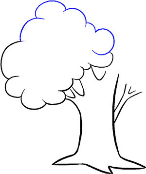 How To Draw Cartoon Tree - Cartoon Pencil Tree Drawing, HD Png Download PNG image with transparent background