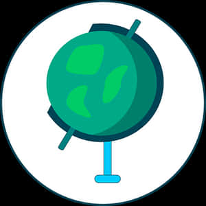 Simplified World Globe Icon PNG image with transparent background