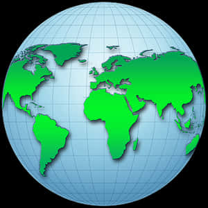 Simplified World Globe PNG image with transparent background