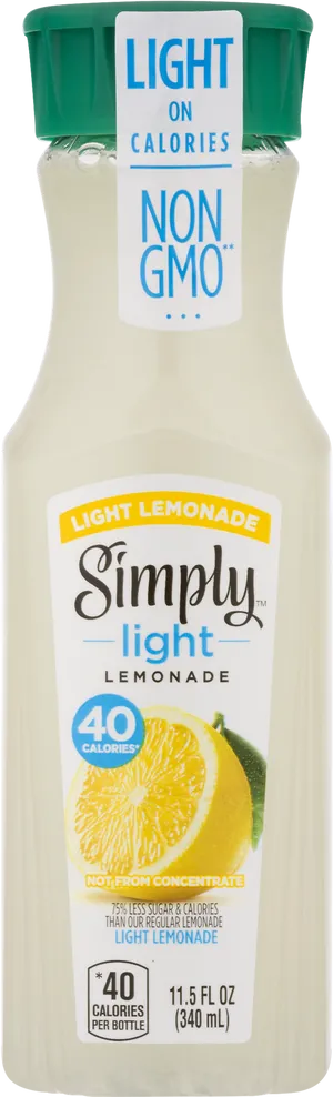 Simply Light Lemonade Bottle PNG Image