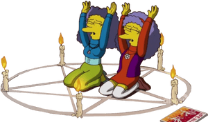 Simpsons Horror Ritual PNG with transparent background