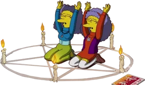 Simpsons Horror Ritual PNG Image