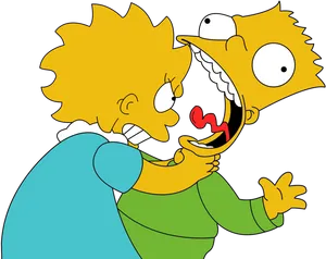 Simpsons Sibling Rivalry PNG Image