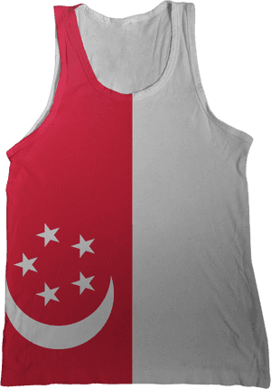 Singapore Flag Tank Top - Riverfront Park, HD Png Download PNG image with transparent background