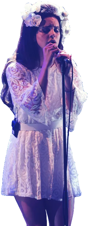 Singer Floral Headpiece Performance.png PNG Image