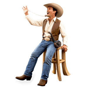 Singing Cowboy PNG qce83 PNG image with transparent background