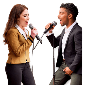 Singing on Stage PNG oee PNG with transparent background