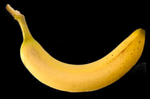 Single Banana Black Background PNG image with transparent background
