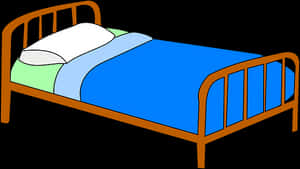 Single Bed Vector Illustration PNG with transparent background