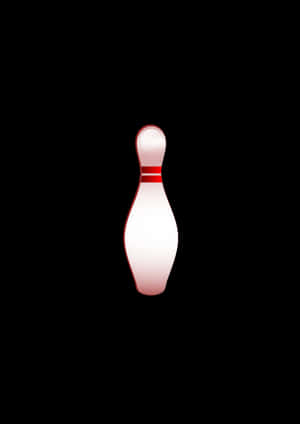Single Bowling Pin Black Background PNG image with transparent background