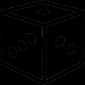 Single Die Line Art PNG image with transparent background