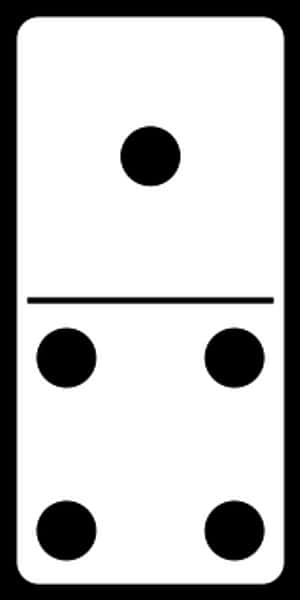 Single Domino Tile Three Five PNG image with transparent background