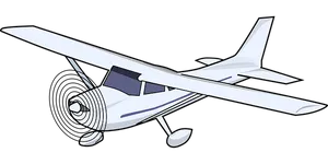 Single Engine Propeller Aircraft Illustration PNG Image