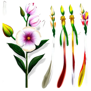 Single Flower Art Png Cpl96 PNG Image