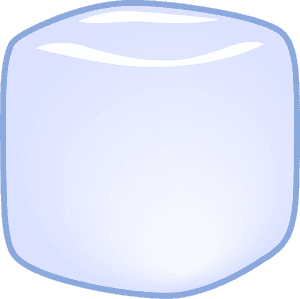 Single Ice Cube Illustration PNG image with transparent background