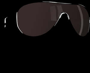 Single Lens Sunglasses Black Background PNG image with transparent background