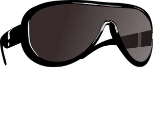 Single Lens Sunglasses Black Background PNG Image