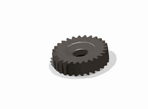 Single Metal Gear Illustration PNG image with transparent background