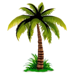 Single Palm Tree Silhouette Png Vge73 PNG Image