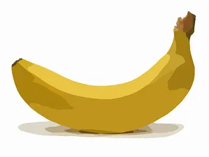 Single Ripe Banana Illustration PNG Image