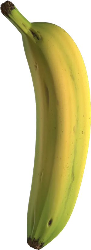 Single Ripe Banana Isolated PNG Image