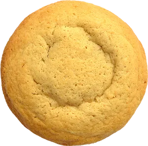 Single Sugar Cookie Top View PNG Image