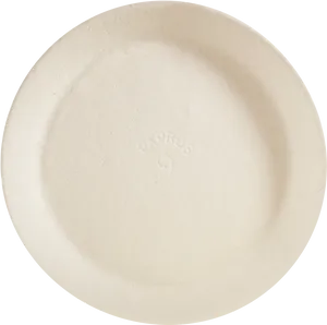 Single Use Paper Plate Top View PNG Image