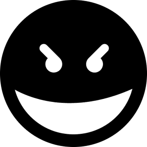 Evil Smile Square Emoticon Face - Evil Free Icon, HD Png Download PNG with transparent background