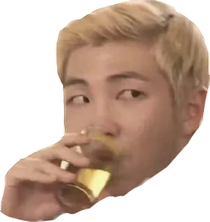 Sipping Tea Meme Face.png PNG Image