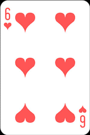 Six_of_ Hearts_ Playing_ Card PNG with transparent background