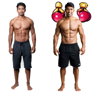 Six Pack Transformation Journey Png 66 PNG Image